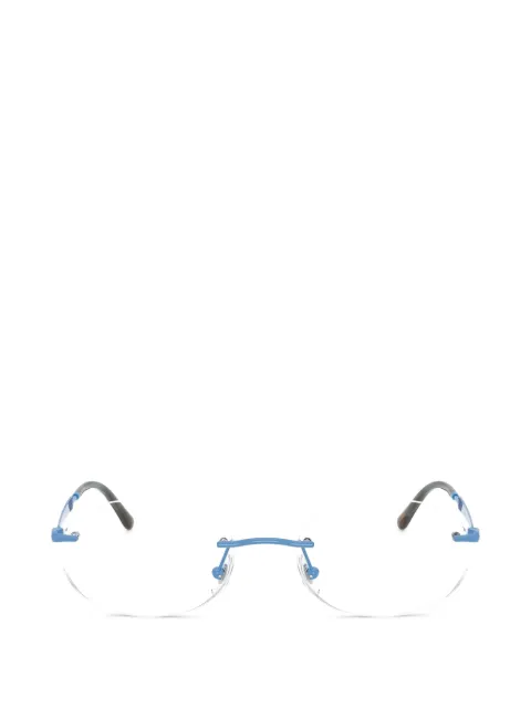Ray-Ban oval-frame glasses Blue RX3767V