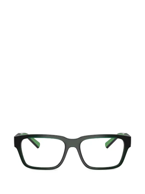 Dolce & Gabbana Eyewear logo-print rectangle-frame glasses Green DG51123008