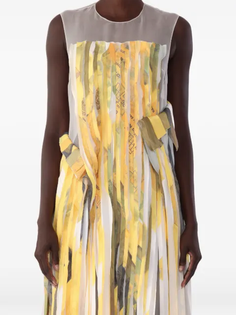 Jason Wu Collection x Robert Rauschenberg sleeveless strip gown dress Yellow S2614003