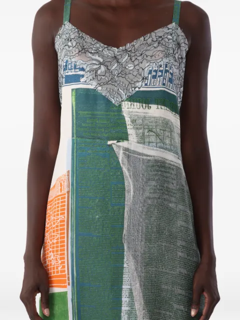 Jason Wu Collection x Robert Rauschenberg collage-slip midi dress White S2613006