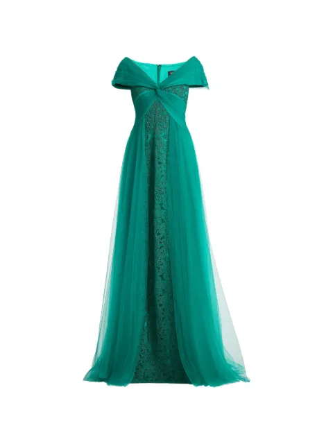 Tadashi Shoji twisted lace maxi dress Green CKC25115L