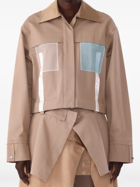 Jason Wu Collection x Robert Rauschenberg boxy twill cropped jacket Brown S2609001