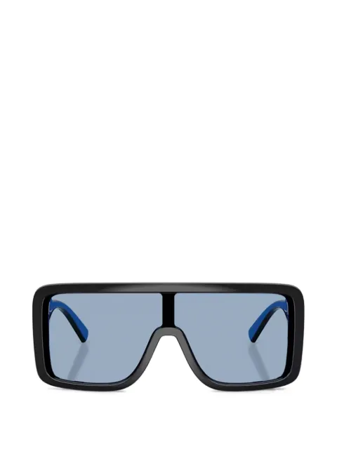 Dolce & Gabbana logo-lettering geometric-frame sunglasses Black DG6204