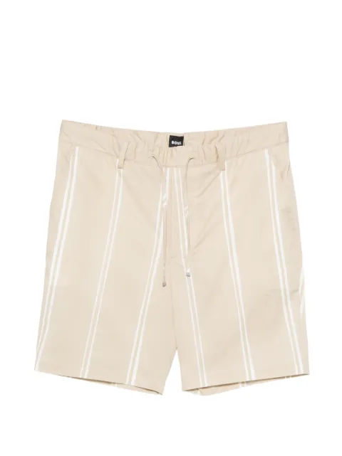 BOSS Kane vertical-stripe drawstring shorts Neutrals 50559965