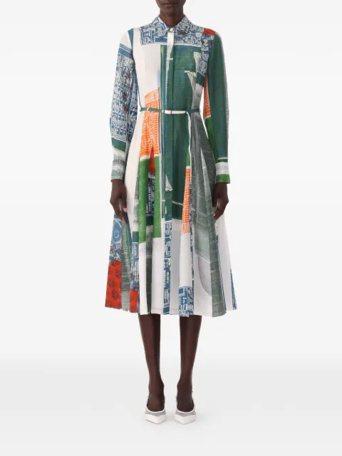 Jason Wu Collection x Robert Rauschenberg platter-artwork midi shirt dress White S2612009B