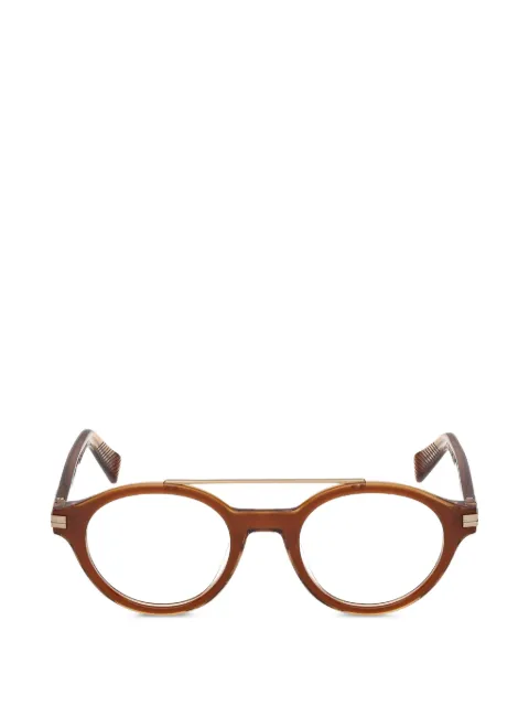 Zegna round-frame glasses Brown EZ5327