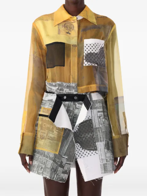 Jason Wu Collection x Robert Rauschenberg long-sleeve collage shirt Yellow S2602002E