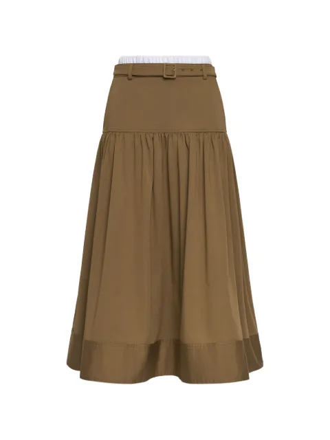 Cinq A Sept belted gathered skirt Brown ZS60810787ZDROV