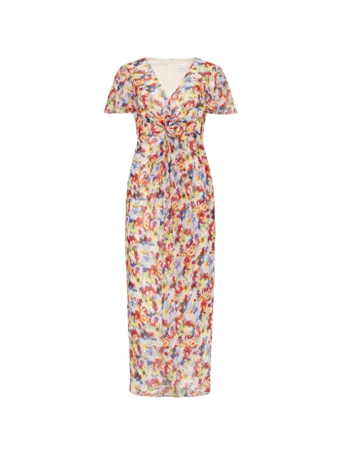 Cinq A Sept floral V-neck dress Red ZD339811599ZGRDMT