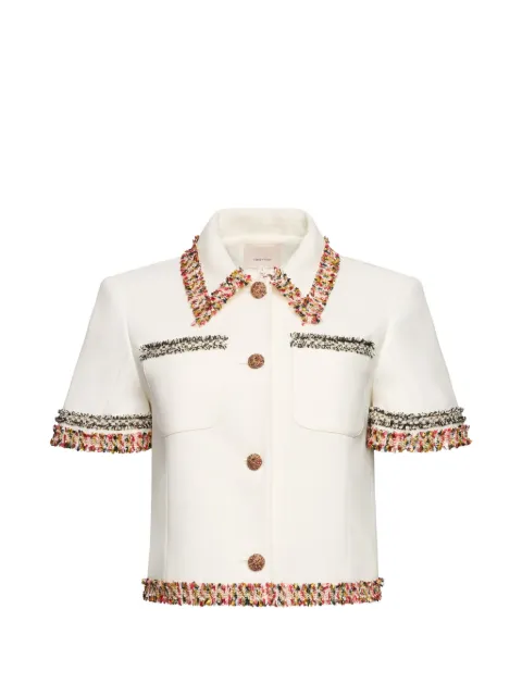 Cinq A Sept fringed collared jacket White ZJ10101319ZIVOMU