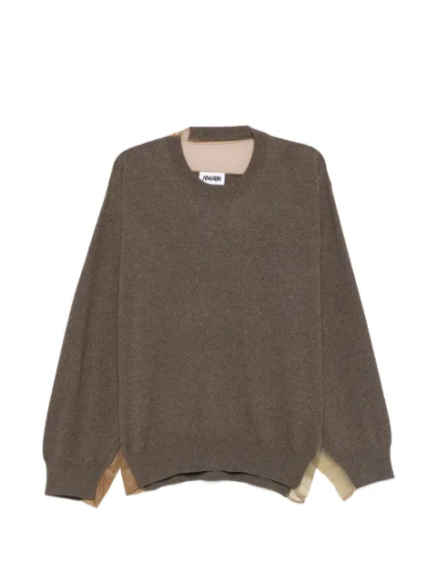 Magliano mesh-panel layered sweater Brown V58325783