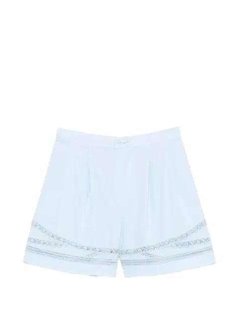 Ermanno Scervino lace-trim cotton shorts Blue D482P707APWGF
