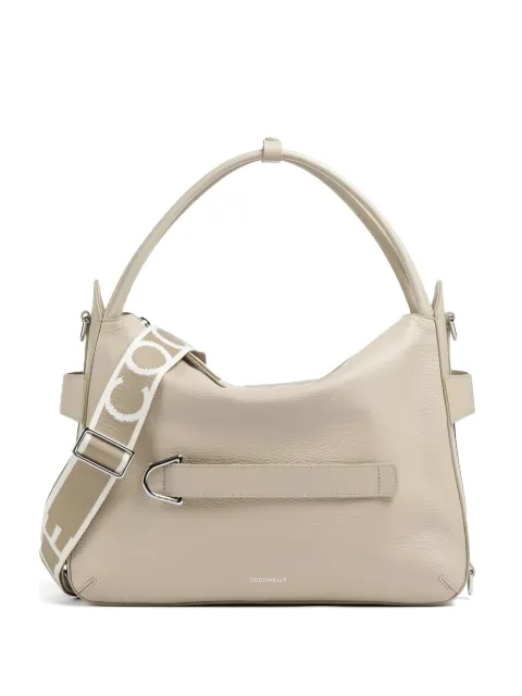 Coccinelle ribbon leather tote bag Neutrals E1U6C180101