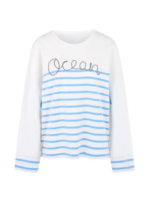 MARCCAIN striped cotton sweatshirt White AS4413J74