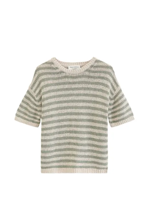 Marc O'Polo striped short-sleeve knit T-shirt Green 5000013149
