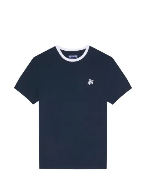 Vilebrequin contrast-trim turtle-motif T-shirt Blue TWSEP100