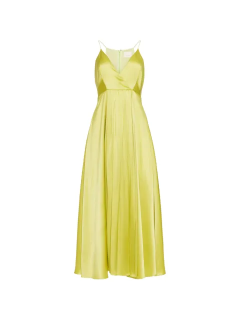 Cinq A Sept V-neck pleated dress Green ZD330412081ZGRBA