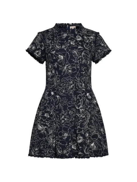 Cinq A Sept Nova floral frayed mini dress Blue ZD231011620ZNVW