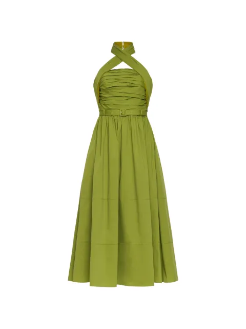 Cinq A Sept Marcie belted halterneck midi dress Green ZD33823044ZDALI
