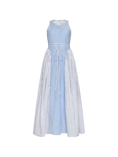 Cinq A Sept Emin striped tie-waist maxi dress Blue ZD340111535ZCRNWH