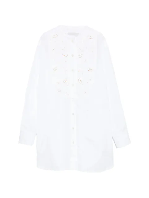 HIPPY REALISTI embroidered-bib shirt White S2025S3085