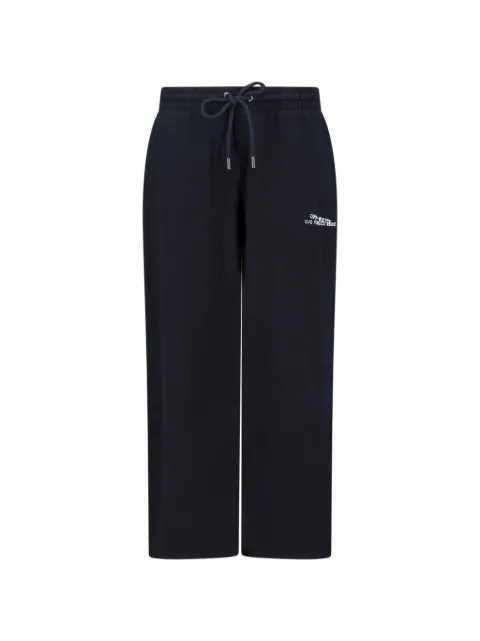Off-White logo-print track pants Black OMCH05AS26FLE00800