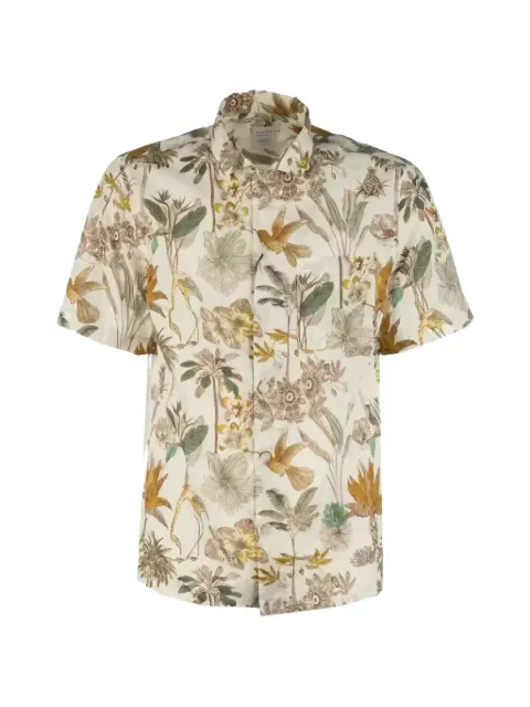 Xacus floral-print short-sleeve shirt Neutrals 440MM21536