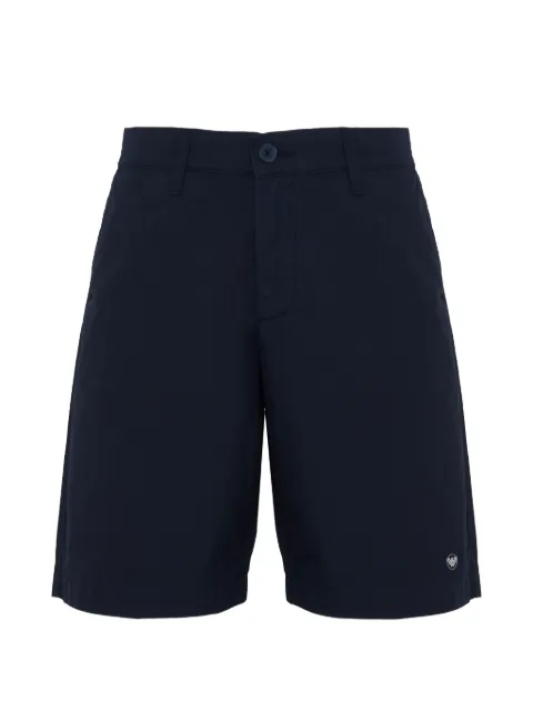 Emporio Armani logo-detail button-fastening cotton bermuda shorts Blue EM000591AF20428