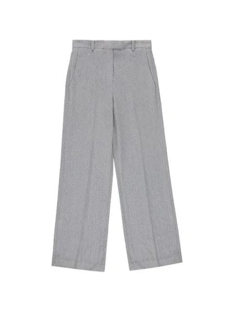 Circolo 1901 pleated linen trousers Grey FD39762491