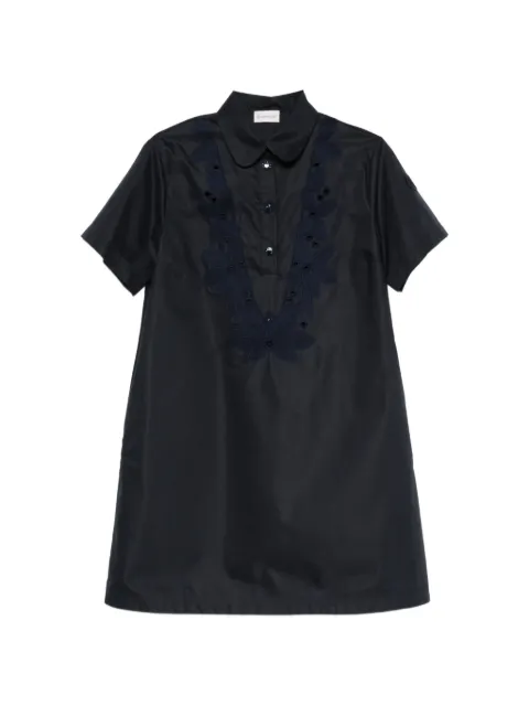 Moncler embroidered A-line mini dress Blue L10932Q00015599BA