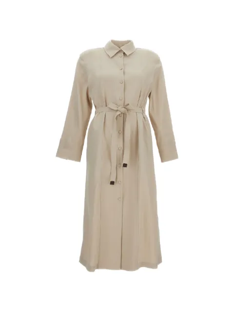 Max Mara belted button-down dress Neutrals 2611221029600