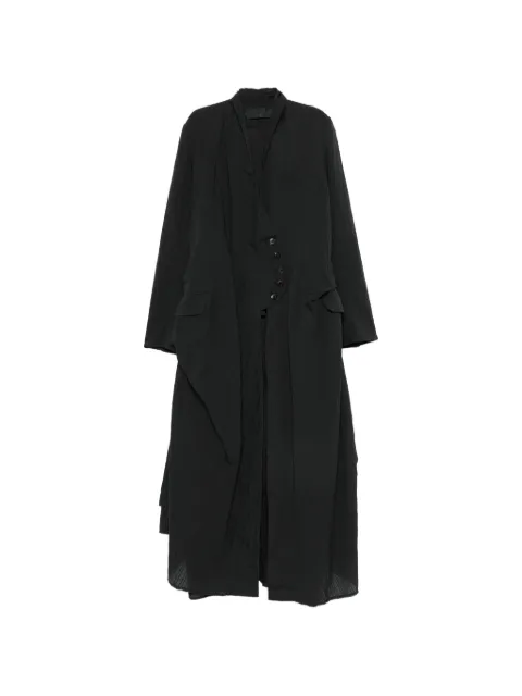 Marc Le Bihan crinkled long coat Black 2355PE26