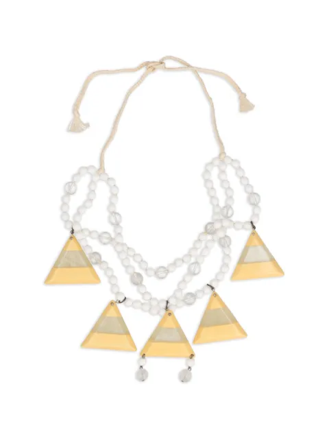 Ugo Correani Vintage 1980-1990s triangular bijoux necklace White L0000034