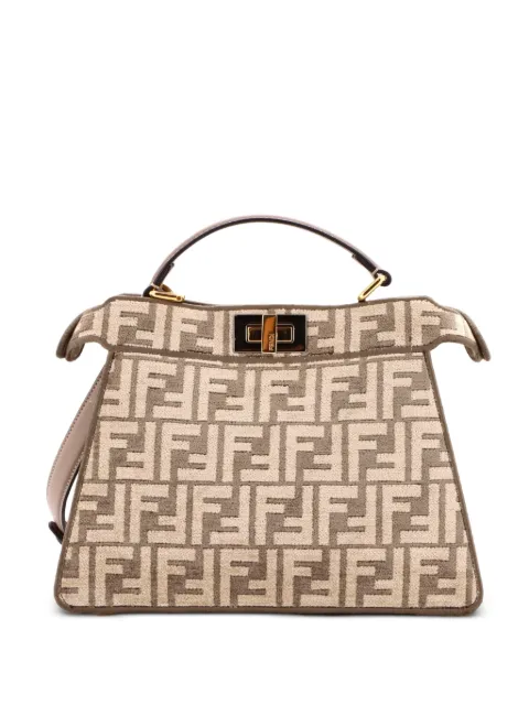 Fendi Pre-Owned Peekaboo ISeeU Bag Zucca Tapestry Small satchel Brown ZJ7POSMF2S1JTNWD