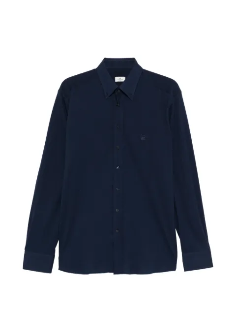 ETRO long-sleeves buttonec shirt Blue MRIB000499JU503