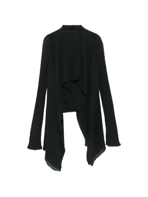 Marc Le Bihan crinkled draped cardigan Black 2661PE26