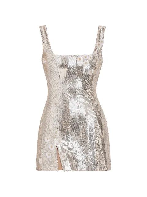 GALIA LAHAV Gaia floral embellished mini dress Gold GLSS26DR04