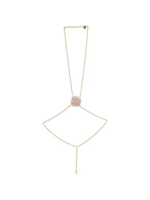 Silvia Gnecchi Camelia crystal-embellished body chain Gold XXCAMELIA