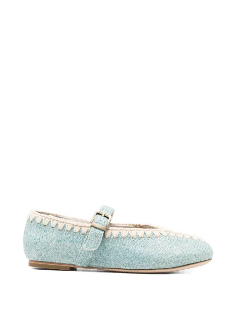 Mou round-toe ballet flats Blue MUSW191001K