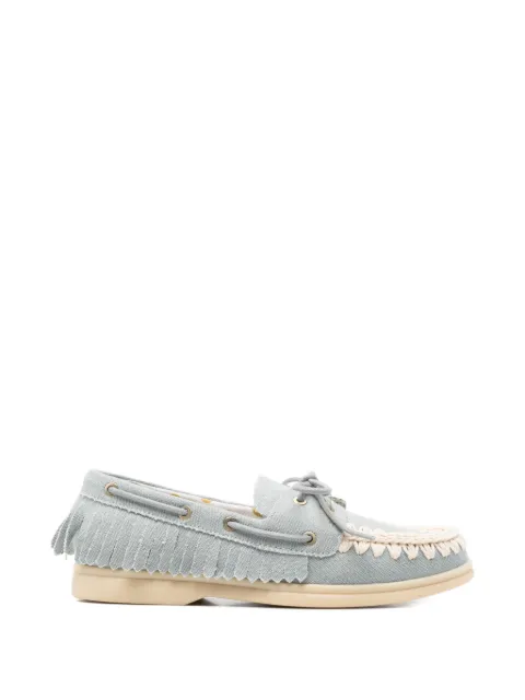 Mou lace-up round-toe loafers Blue MUSW161001K