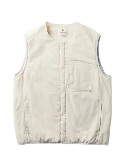 Snow Peak chest-pocket gilet Neutrals VT26SU001