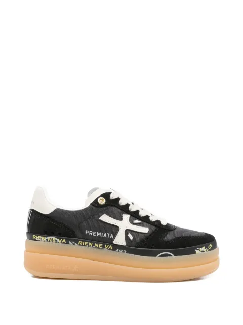 Premiata Micol logo-patch sneakers Black MICOL8193