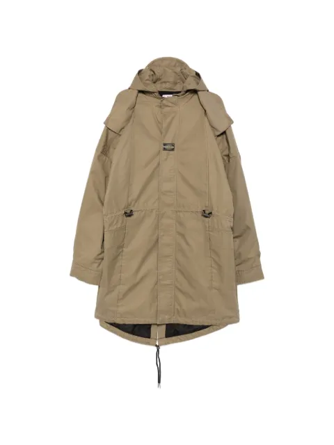 Martine Rose hooded drawstring-waist coat Green 766WO22411