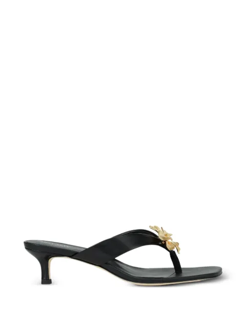 POTAMY floral leather flip-flops Black PP01761CN02BLACK26S