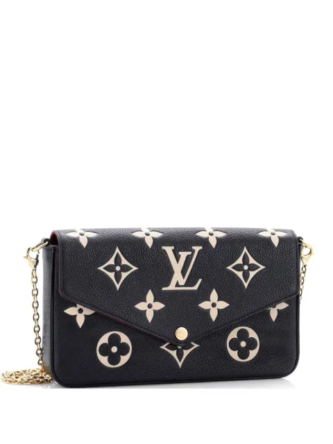 Louis Vuitton Pre-Owned Felicie Pochette Bicolor Monogram Empreinte Giant crossbody bag Black D1CUAODUELQYGTMB