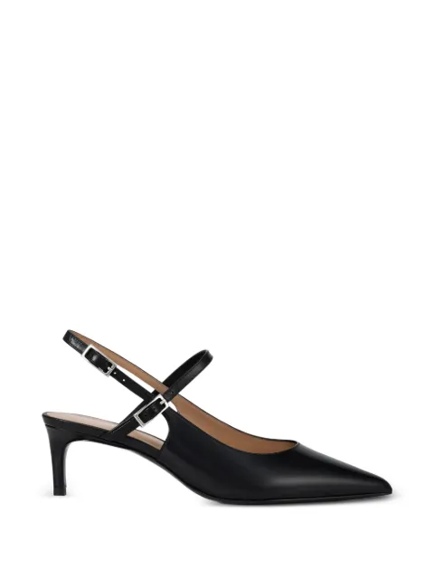 POTAMY buckle strap leather pumps Black PP00801CN07BLACK26S