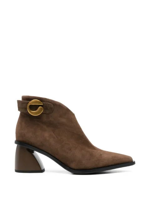 SERGIO MORETTI FIRENZE sculptural-heel suede ankle boots Brown 658526126BRW