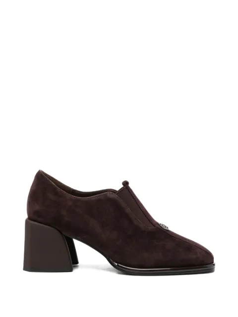 SERGIO MORETTI FIRENZE suede block-heel pumps Brown 604426128BOR