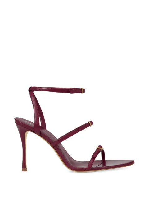 POTAMY buckle strap leather sandals Red PP00194CN06MULBERRY26S