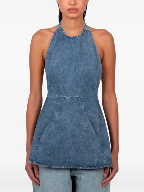 Gimaguas Lily halter-neck top Blue RWS2608168